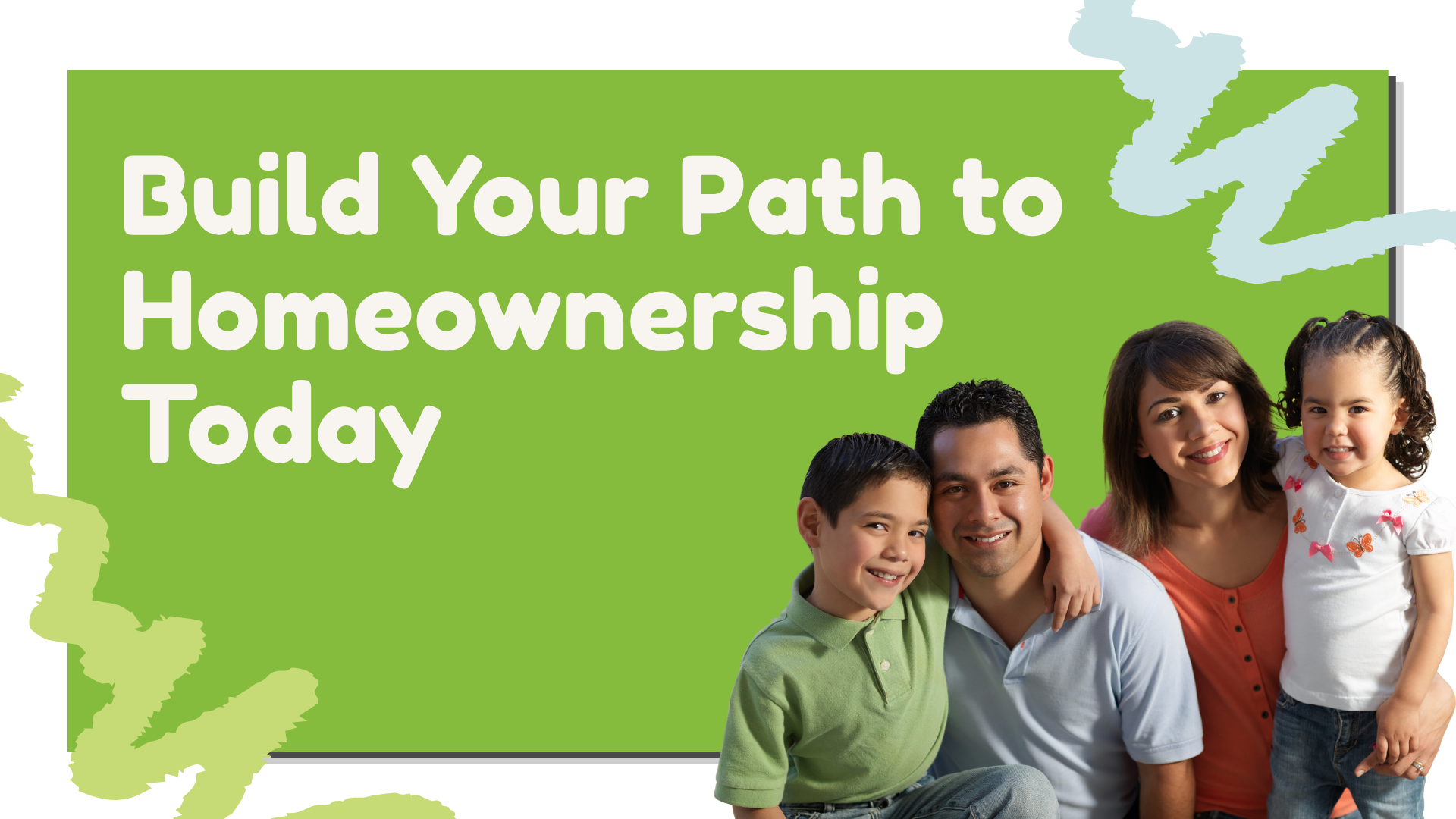 Family receiving keys to their new home without bank approval in the USA