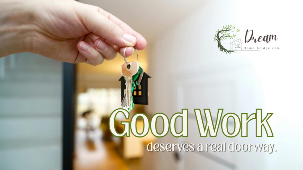 holding house keys after buying a home through alternative financing.
